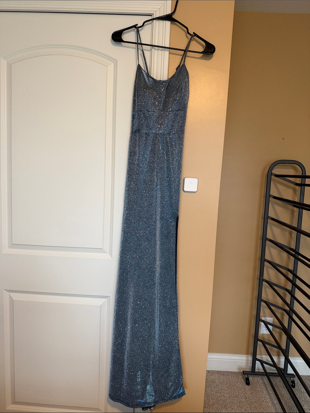 Teeze Me Sparkle Blue Sequin Jumpsuit